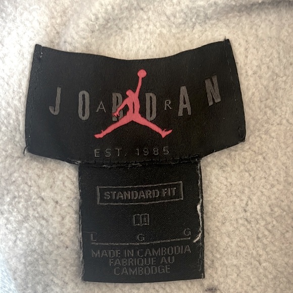 Jordan Air Standard Fit Mens Grey Hoodie. Mint Condition - Picture 2 of 10